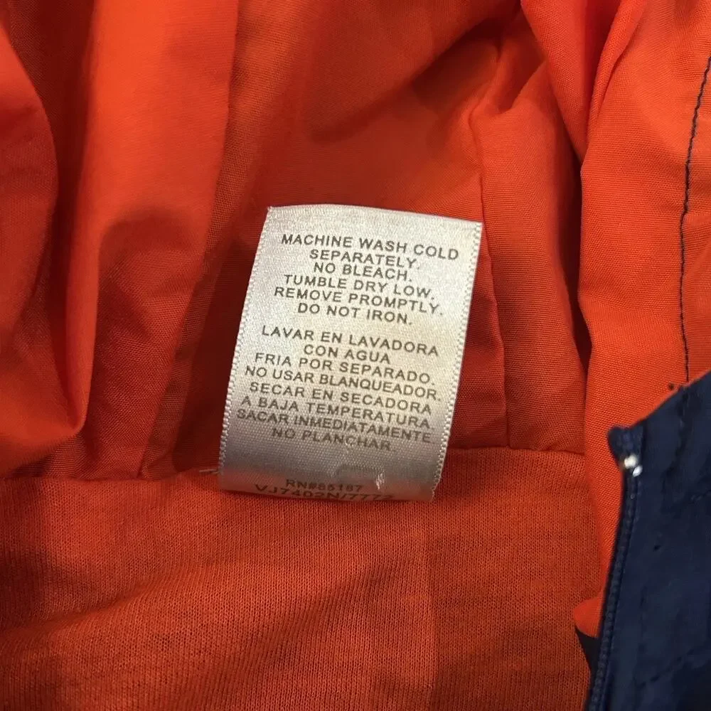 Nike Children’s 4T Hooded Windbreaker Jacket Full Zip Navy Orange VTG 0s Retro
